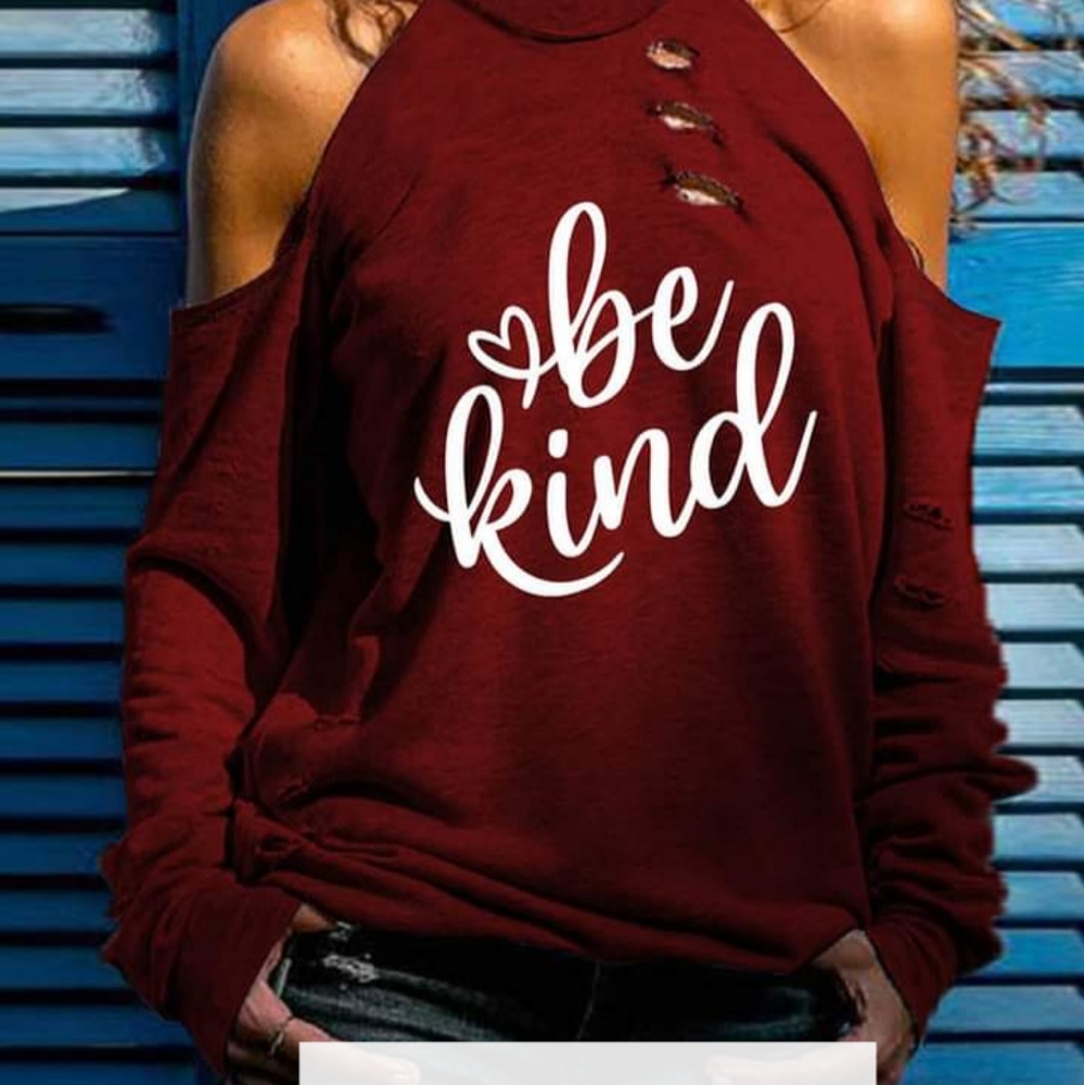 Cold shoulder sweatshirt